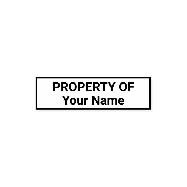 Property of template self-inking stamp (Design)