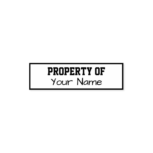 Property of template self-inking stamp (Design)