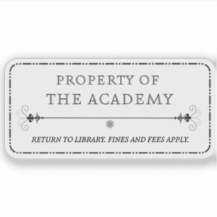 Property of the Academy Sticker