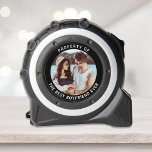 Property Of The Best Boyfriend Ever Photo 1<br><div class="desc">The perfect Christmas,  Valentines Day,  birthday and anniversary gift for the world's best boyfriend. This custom tape measure features your favourite couple's photo and "Property Of The Best Boyfriend Ever" in simple white typography on a black background.</div>
