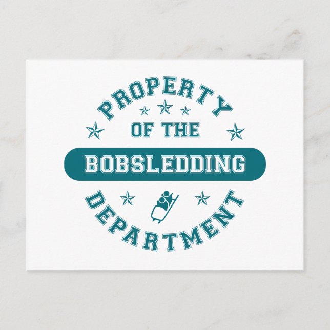 Property of the Bobsledding Department Postcard (Front)