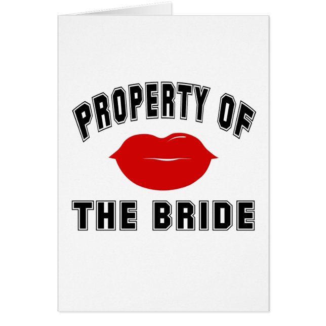 Property of the Bride (Front)