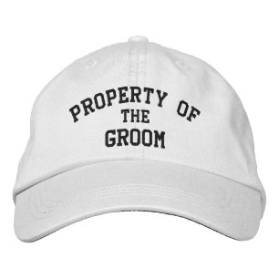 Property of the Groom Embroidered Wedding Hats