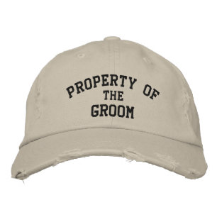 Property of the Groom Embroidered Wedding Hats