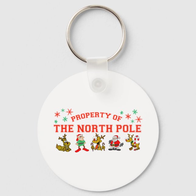Property Of The North Pole Key Ring (Front)