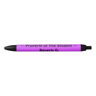 Property of The Student Black Ink Pen
