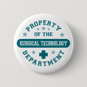Property of the Surgical Technology Department 6 Cm Round Badge