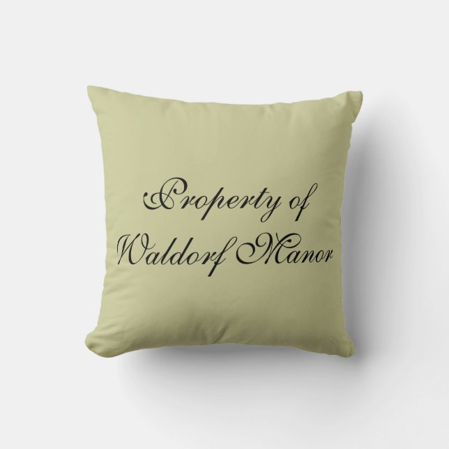 Property of WM throw pillow (Front)