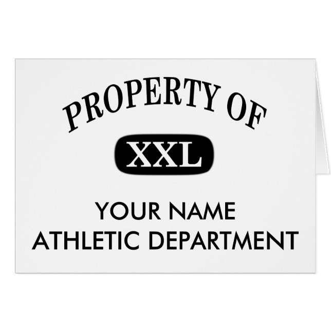 Property of XXL Your Name (Front Horizontal)