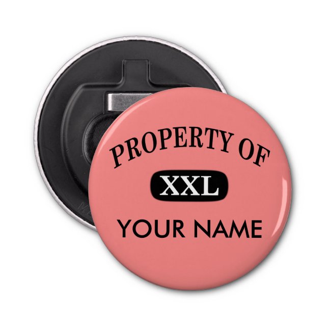 Property of XXL Your Name Bottle Opener (Front)