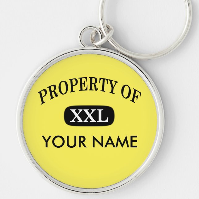 Property of XXL Your Name Key Ring (Front)