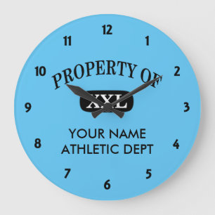 Property of XXL Your Name Large Clock