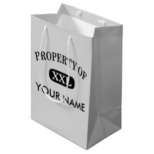 Property of XXL Your Name Medium Gift Bag