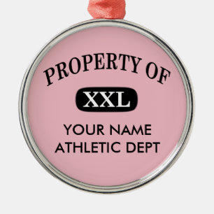 Property of XXL Your Name Metal Tree Decoration