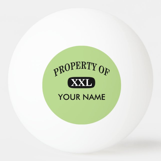 Property of XXL Your Name Ping Pong Ball (Front)