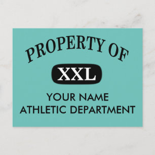Property of XXL Your Name Postcard