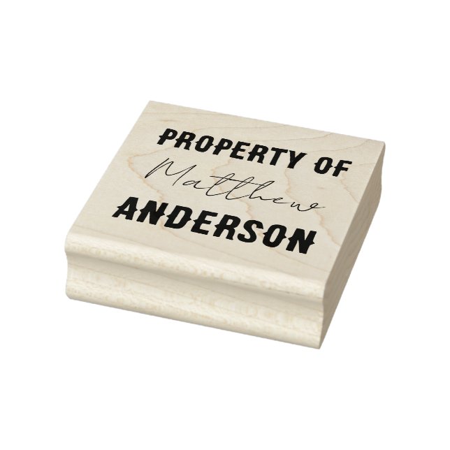 Property Of Your Name | Personalised Rubber Stamp  (Stamp)