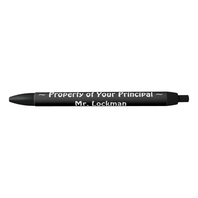 Property of Your Principal Black Ink Pen (Front)