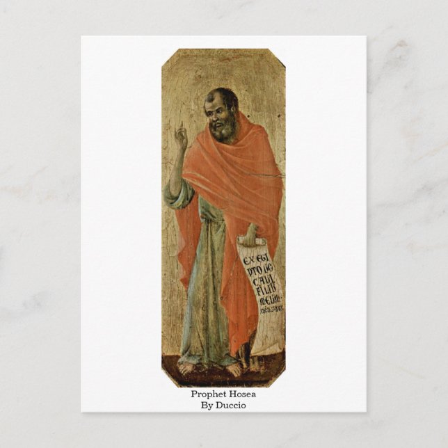 Prophet Hosea By Duccio Postcard (Front)