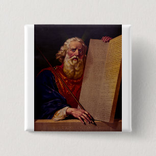 Prophet Moses on Mount Sinai – High-Fidelity Epic 15 Cm Square Badge