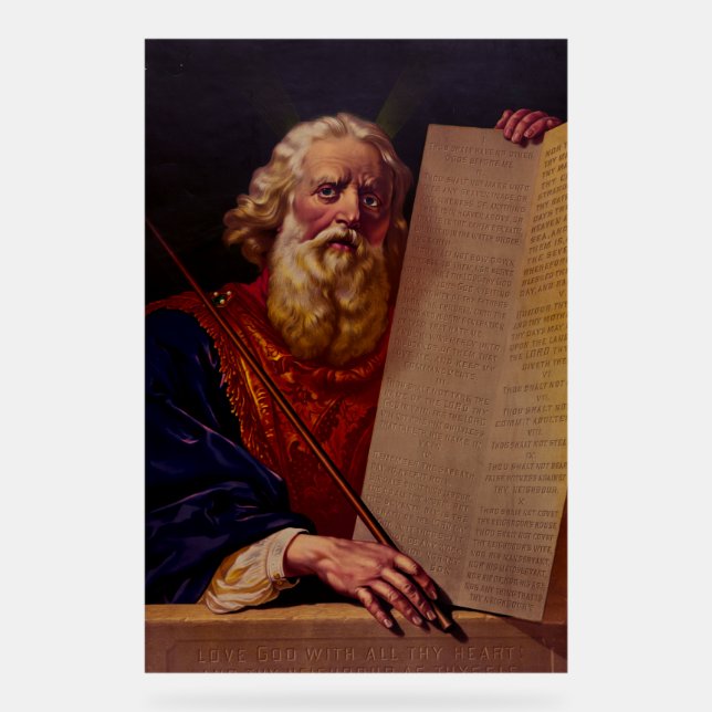 Prophet Moses on Mount Sinai – High-Fidelity Epic  Acrylic Sign (Front)