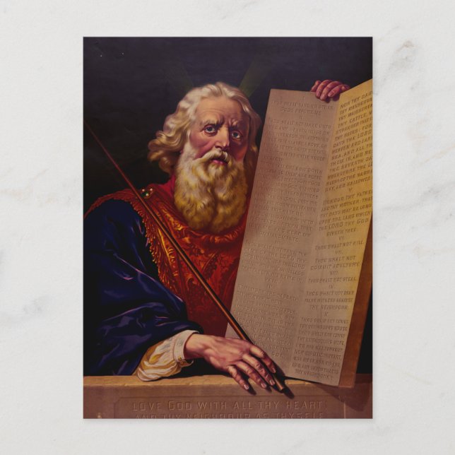 Prophet Moses on Mount Sinai – High-Fidelity Epic  Postcard (Front)