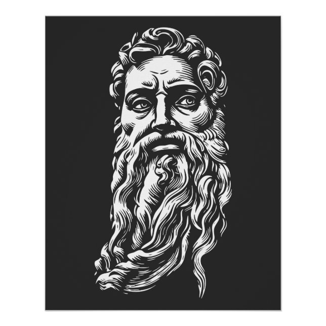 prophet Moses, portrait Poster (Front)