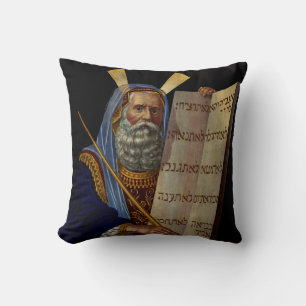 Prophet Moses with the Tablets of the Law Cushion
