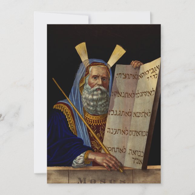 Prophet Moses with the Tablets of the Law  Invitation (Front)