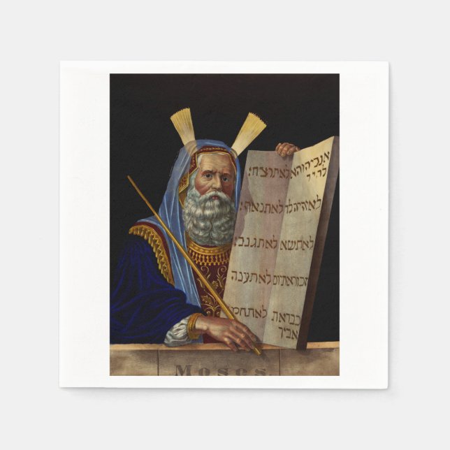 Prophet Moses with the Tablets of the Law  Napkin (Front)