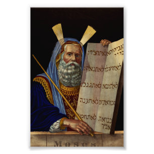 Prophet Moses with the Tablets of the Law  Photo Print