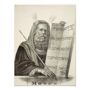 Prophet Moses with the Tablets of the Law Photo Print