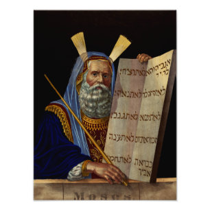 Prophet Moses with the Tablets of the Law  Photo Print