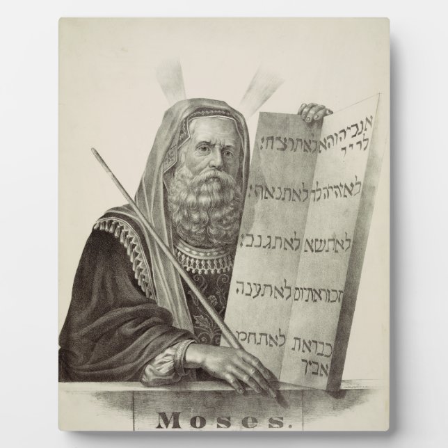Prophet Moses with the Tablets of the Law Plaque (Front)