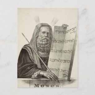 Prophet Moses with the Tablets of the Law Postcard