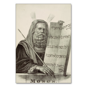 Prophet Moses with the Tablets of the Law Table Number