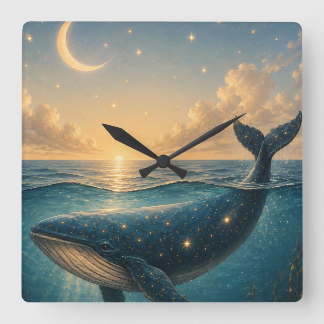 Prophet Yunus Islamic Nursery Square Wall Clock (Front)