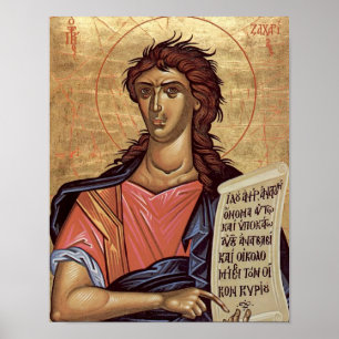 Prophet Zechariah Orthodox Christian Icon Print   