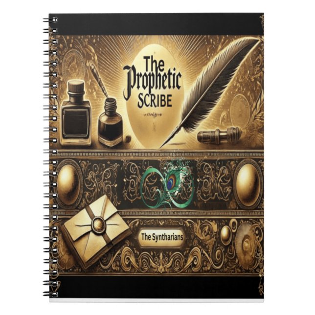 'Prophetic Scribe' Spiral Notebook: Chronicle Your Notebook (Front)