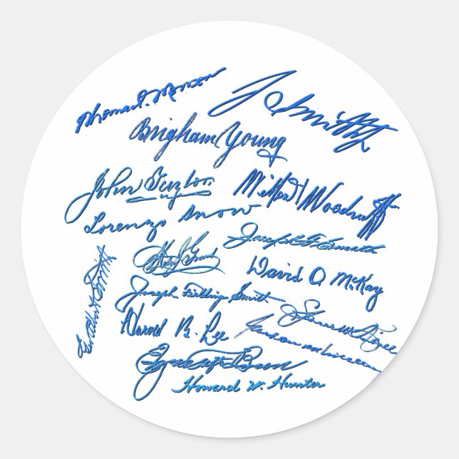 Prophets Autographs Classic Round Sticker (Front)