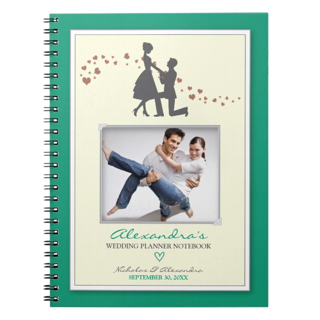 Proposal Bride's Wedding Planner Notebook (green) (Front)