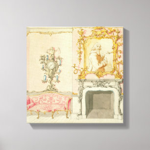 Proposal for a drawing room interior, 1755-60 (w/c canvas print
