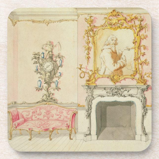 Proposal for a drawing room interior, 1755-60 (w/c coaster (Front)