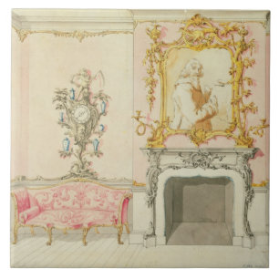 Proposal for a drawing room interior, 1755-60 (w/c tile