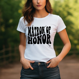 Proposal Gift Retro Matron Of Honour Bridal Party T-Shirt