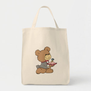 proposal or ring bearer teddy bear design tote bag