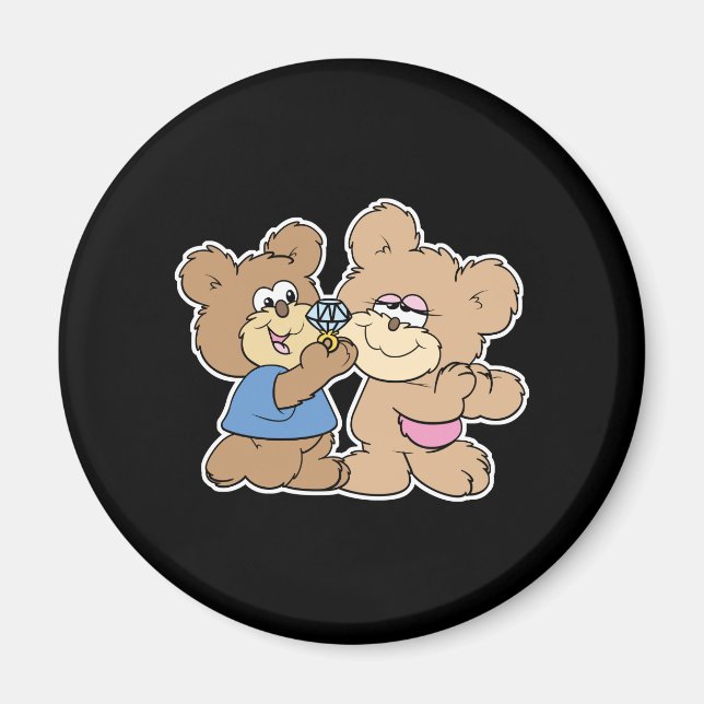 proposal wedding bears magnet (Front)