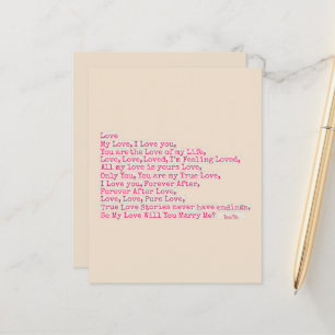 Proposal /Will You Marry Me? 