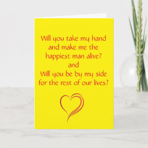 PROPOSE WITH HEARTS AND LOVE CARD