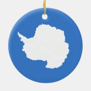 Proposed Flag of Antarctica (by Graham Bartram) Ceramic Tree Decoration